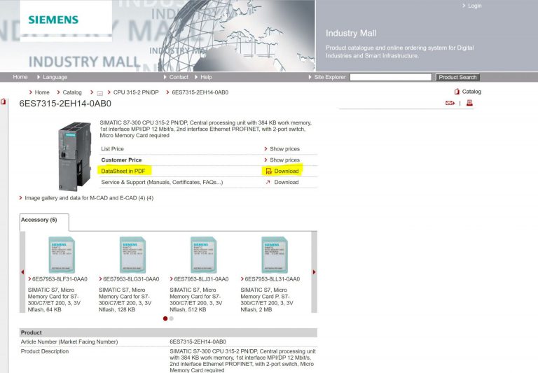 [Hướng Dẫn] Cách Download Datasheet SIEMENS PLC 4