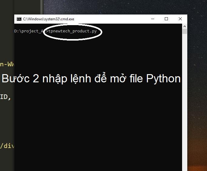 Lệnh chạy file Python