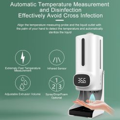 Máy Xịt Cồn Kháng Khuẩn Rửa Tay Kết Hợp Đo Nhiệt Độ Cơ Thể Tự Động TPPRO TP-8004 8